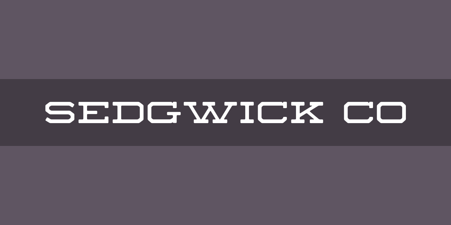 Шрифт Sedgwick Co